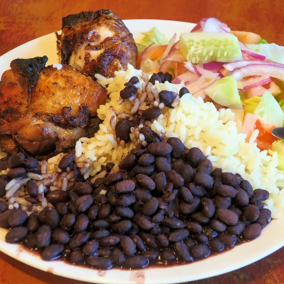 Rice Beans Salad and 2 pcs BBQ Chicken