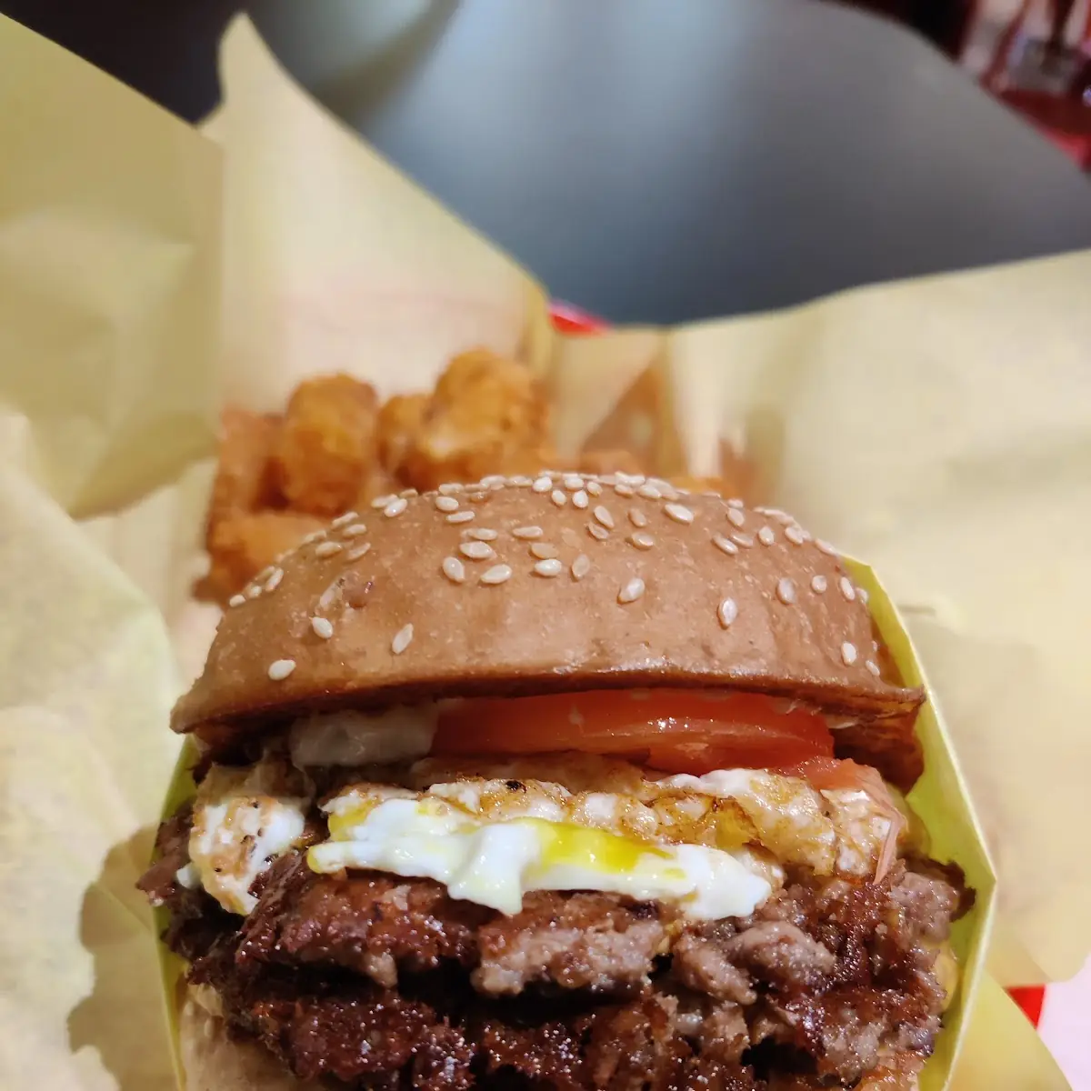 Classic Double Bacon Cheeseburger with Fried Egg