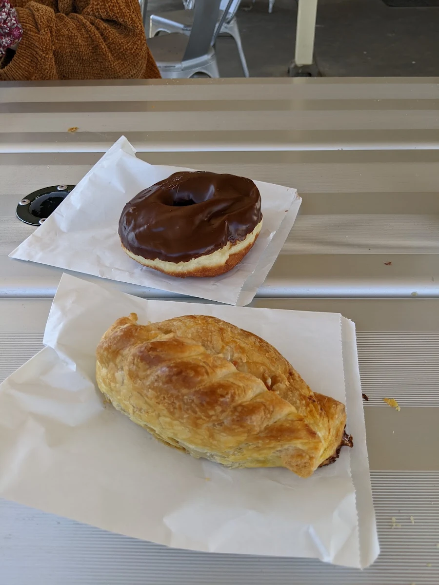 Cornish Pasty and a Chocolate Donut, Kiplings Bakery