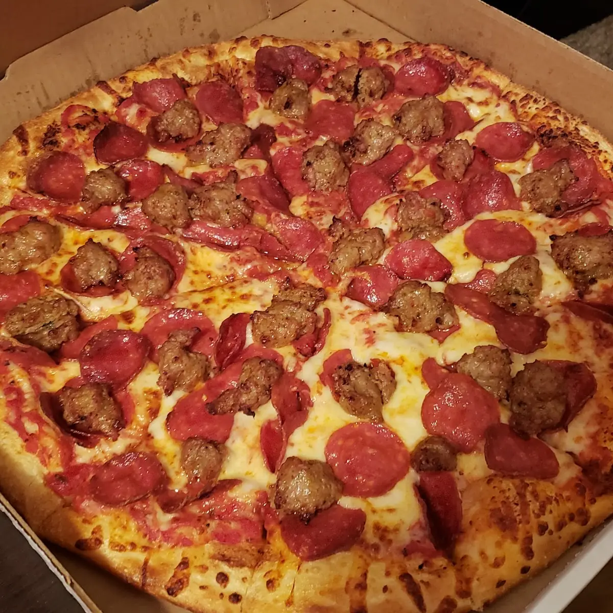 Pepperoni and Sausage Pizza