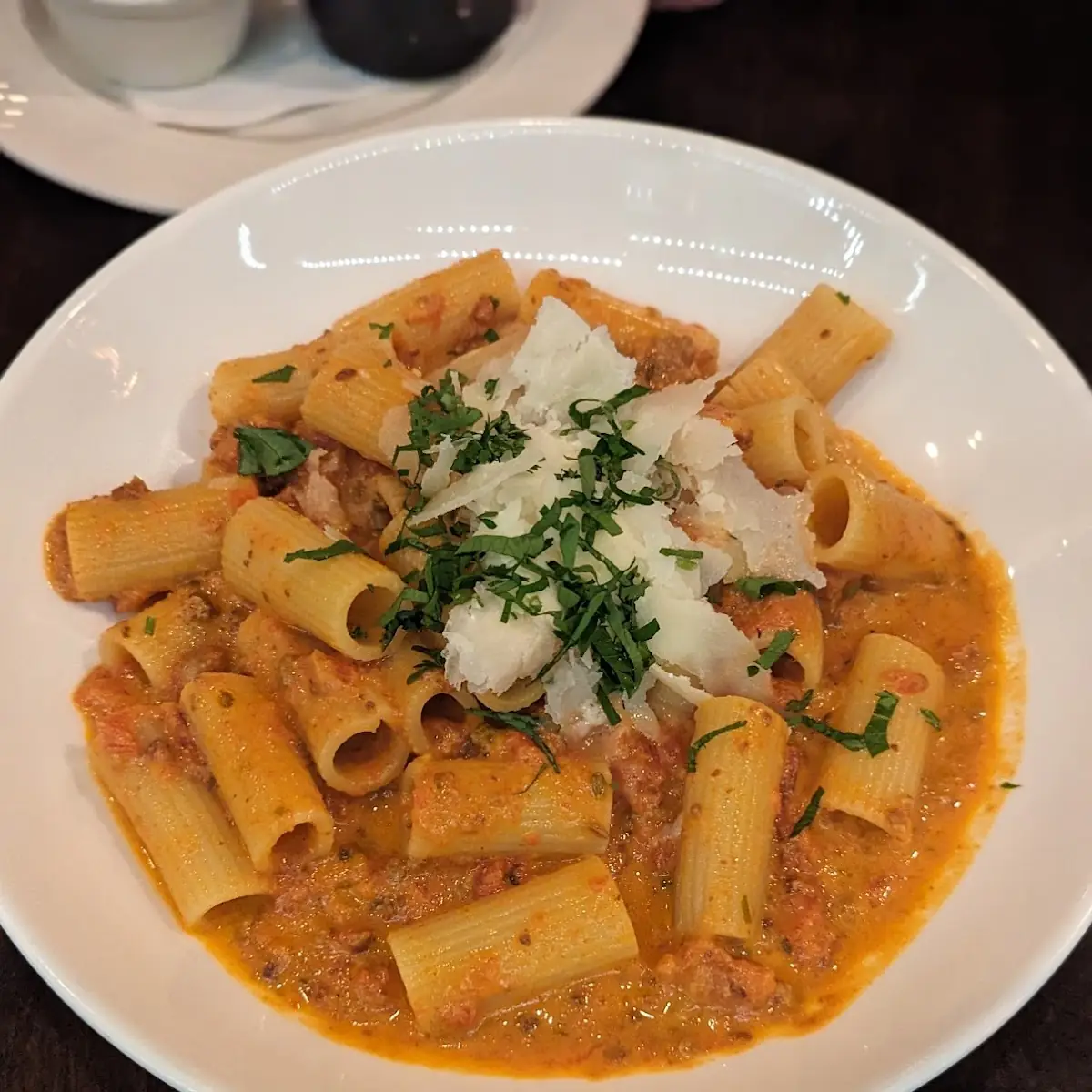 Rigatoni Pasta with Parmesan Cheese