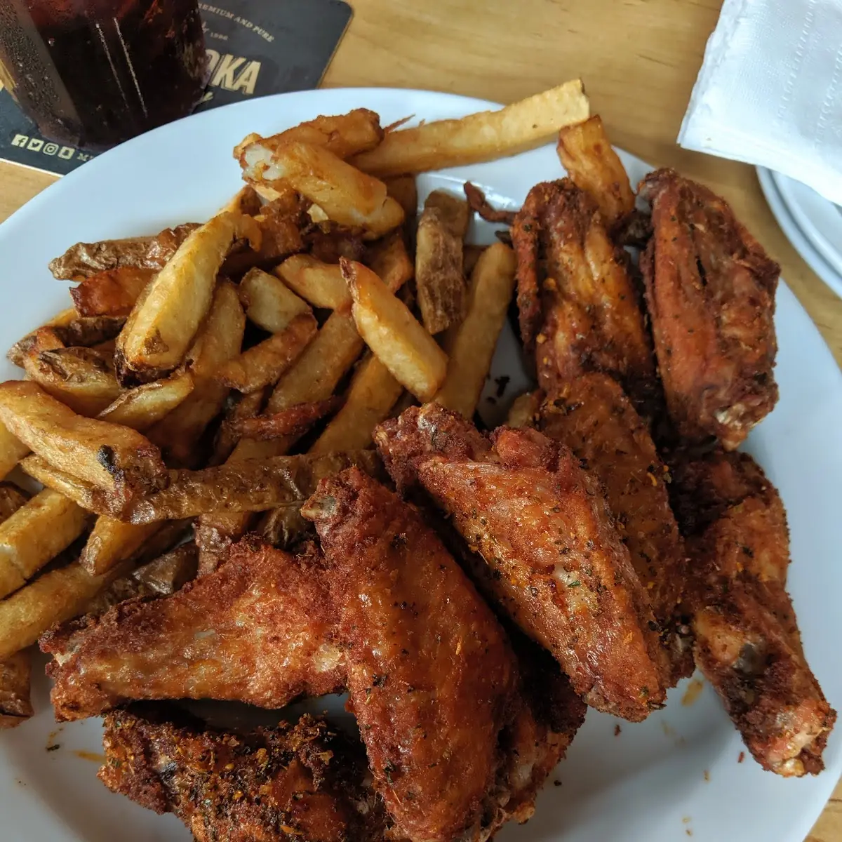 Cajun Wings and Fries