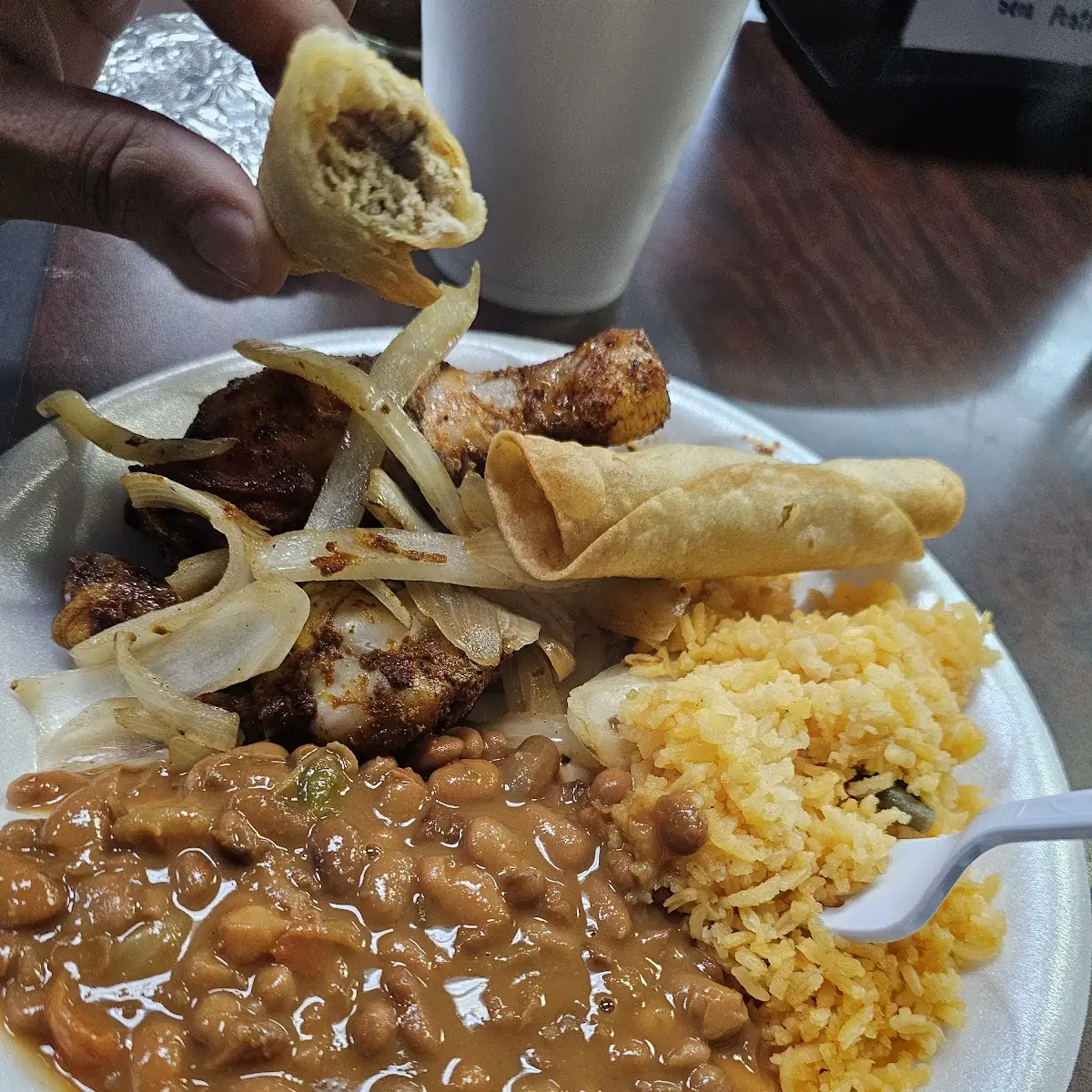 Rice and Beans Tacos Pollo Chicken