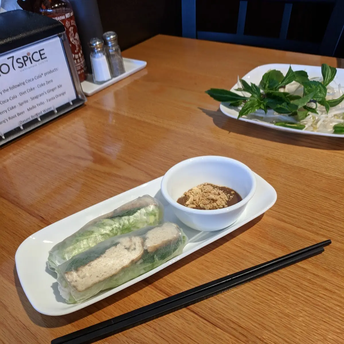 Vegan Spring Roll with Peanut Sauce