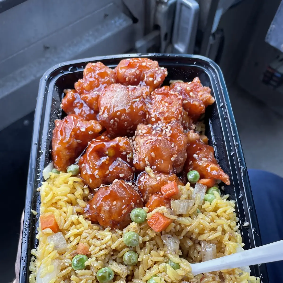 Sesame Chicken and Vegetable Fried Rice