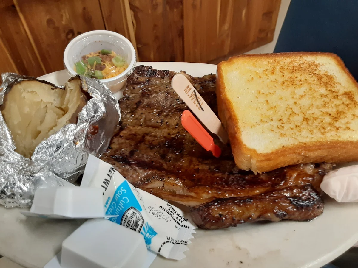Steak Baked Potato and Texas Toast