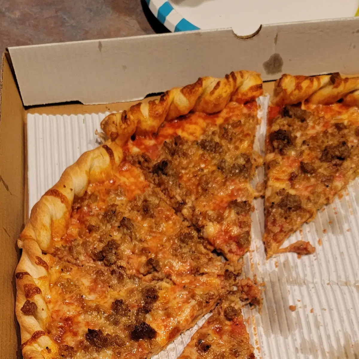 Meatball and Sausage Thin Crust Pizza