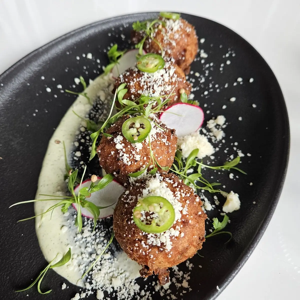 Charred Elote Corn Fritters