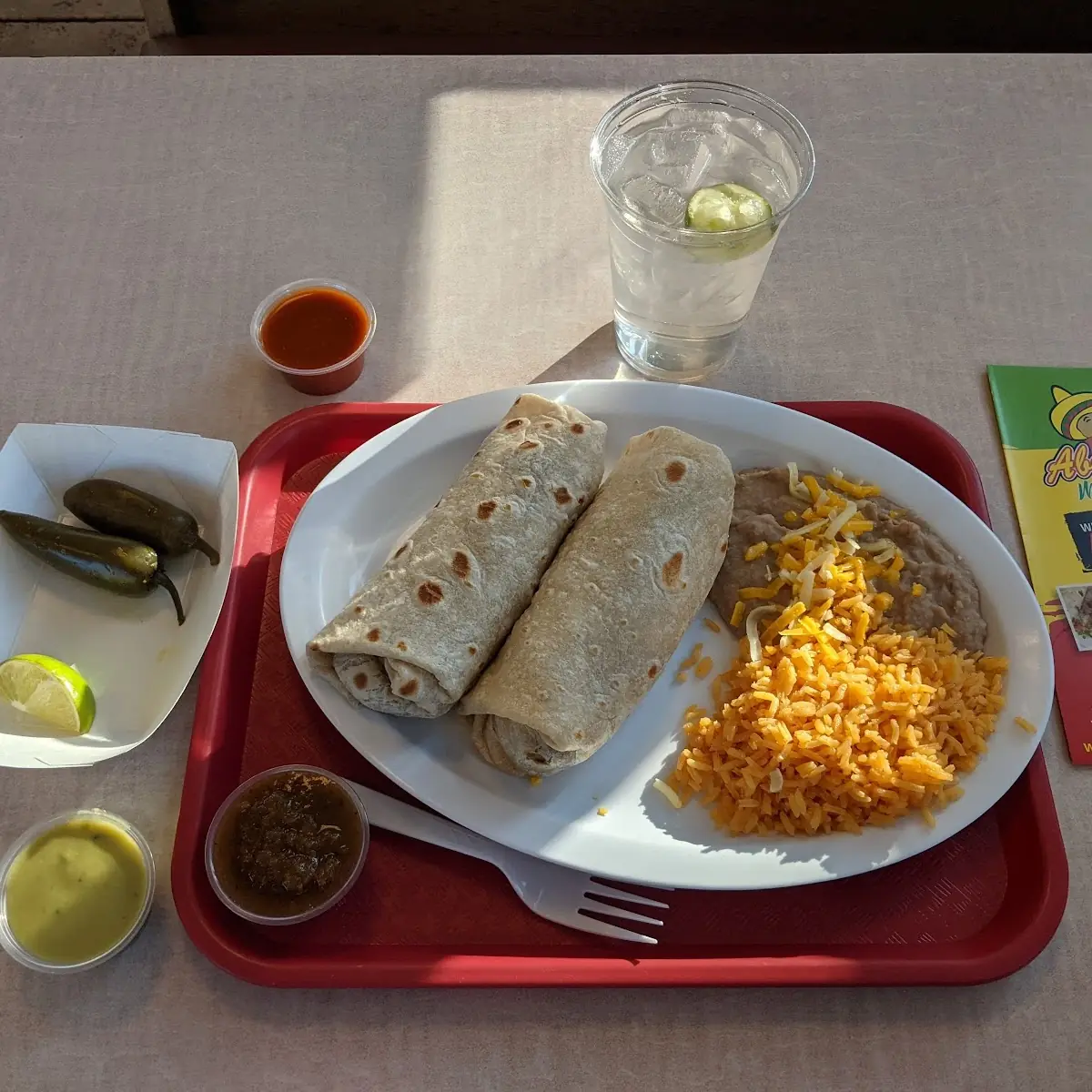 7 Two Beef Burritos Dinner