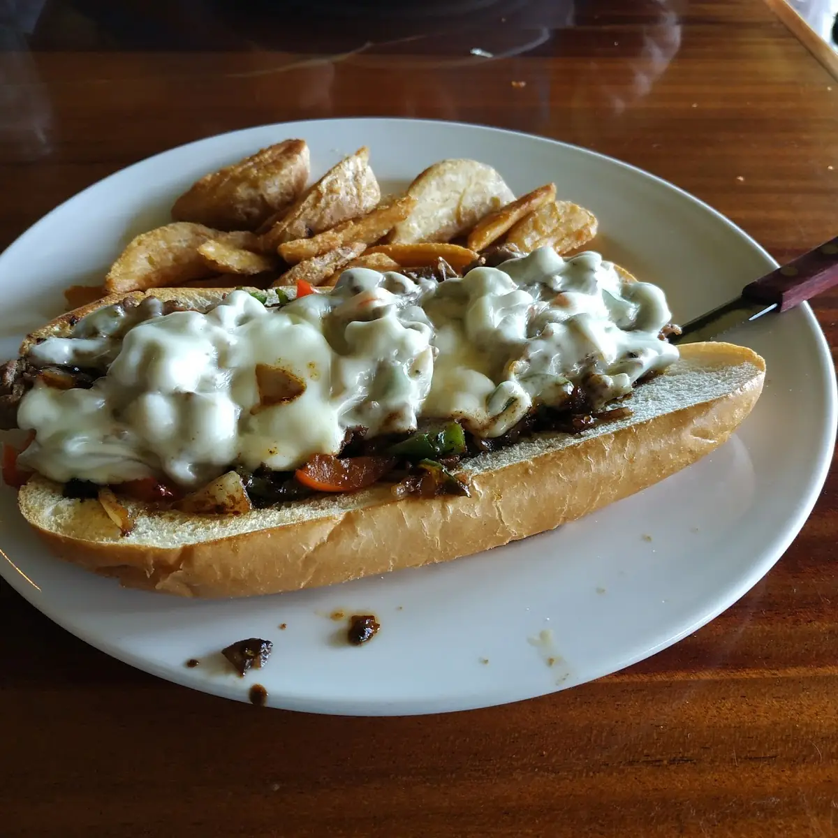 Black Beard's Philly Cheese Steak Sandwich