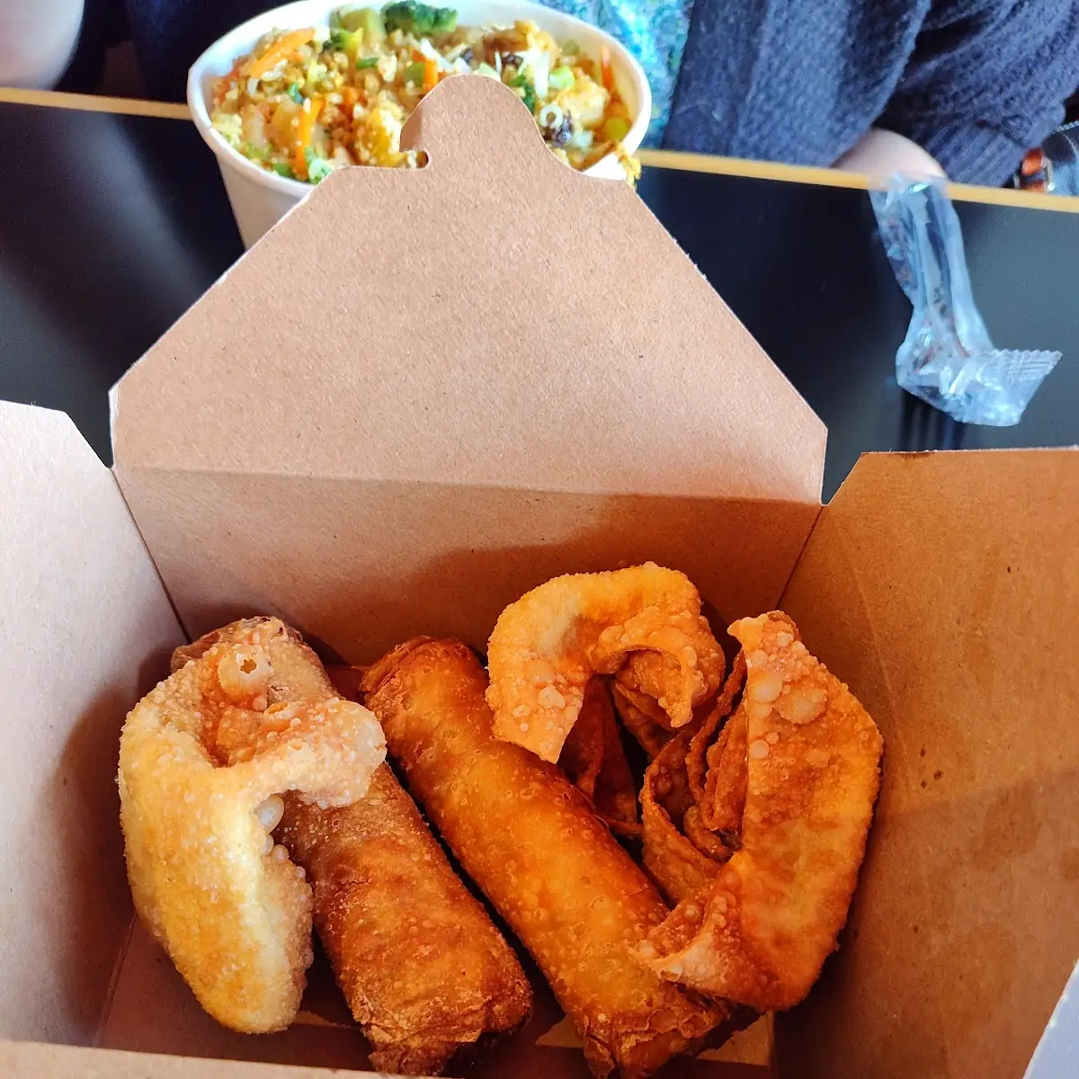 Pork Egg Rolls and Crab Rangoon
