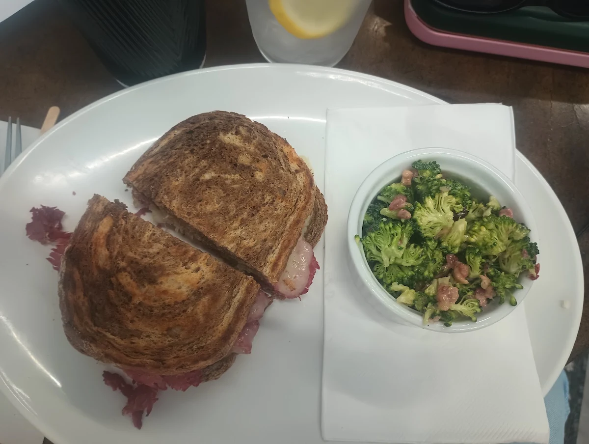 Grilled Rueben Sandwich with Broccoli Salad