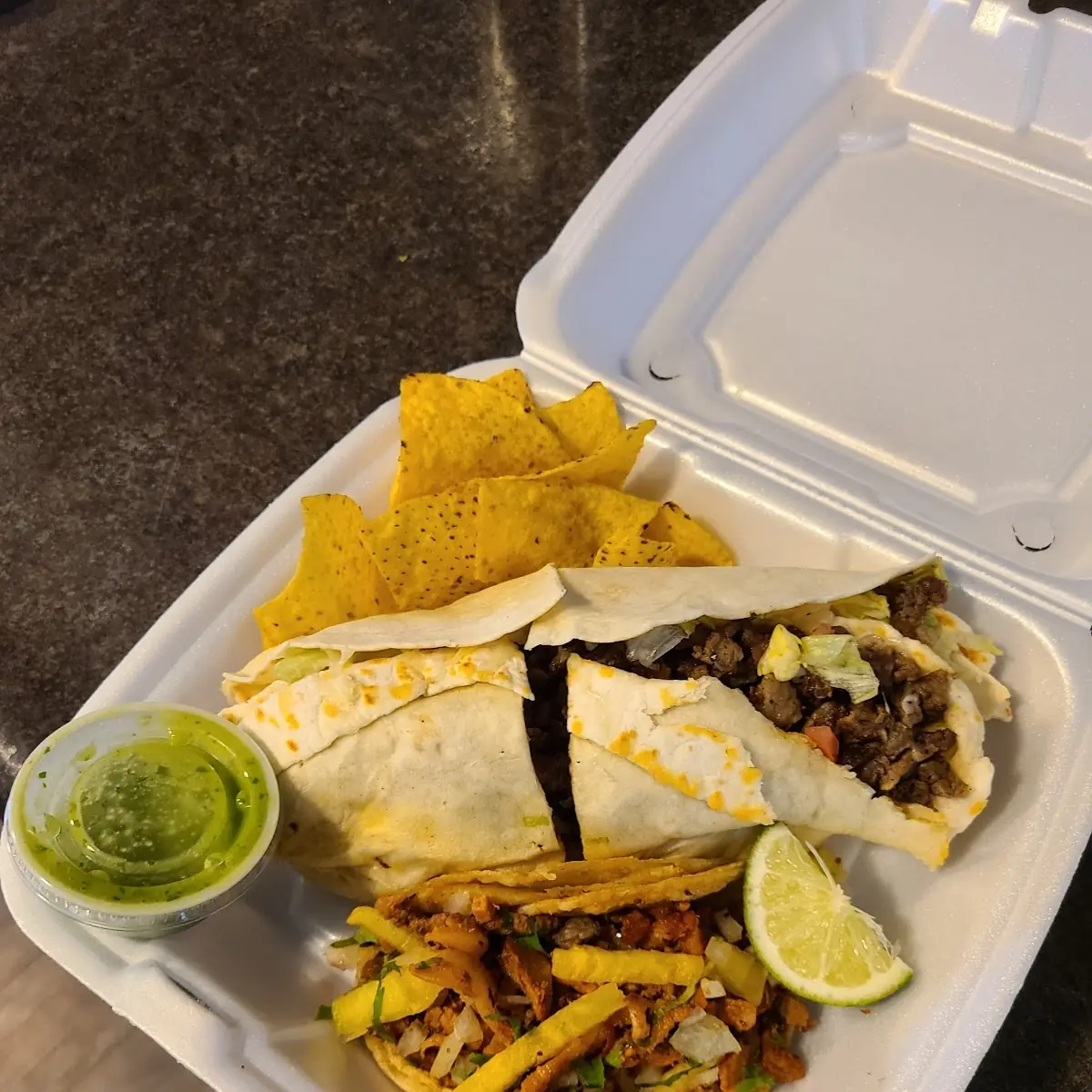Asada Burrito & Al Pastor Taco
