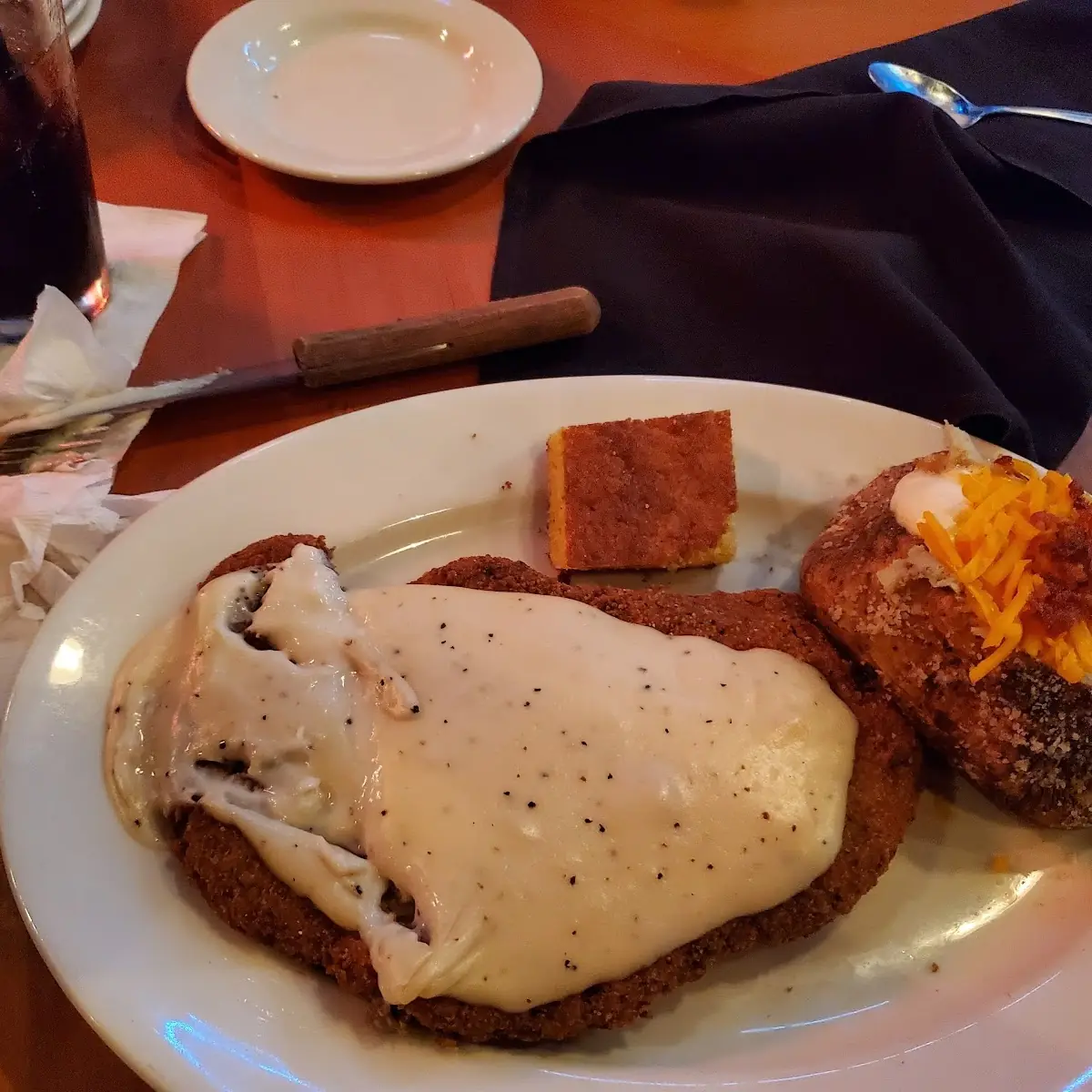 Chicken Fried Steak with Baked Potato