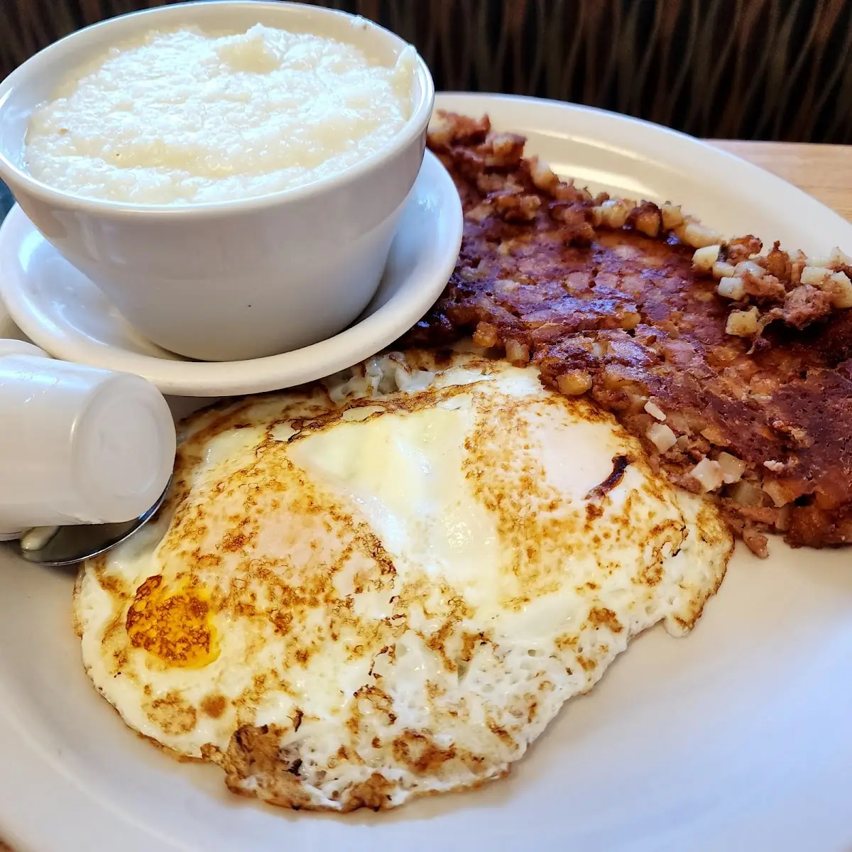 Corned Beef Hash with Grits