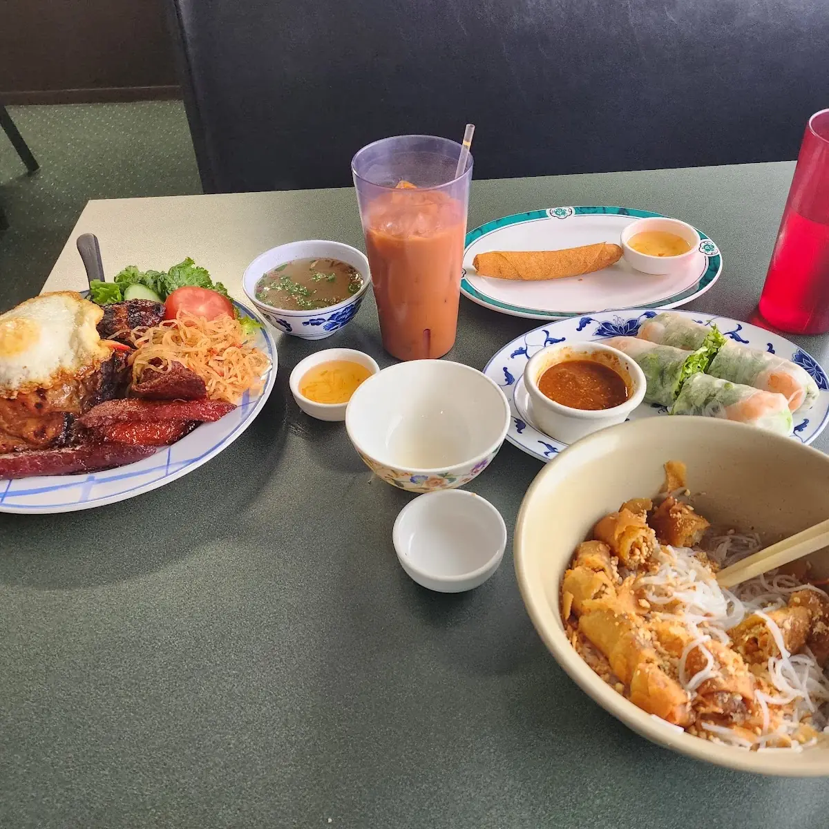 Vermicelli and Egg Rolls