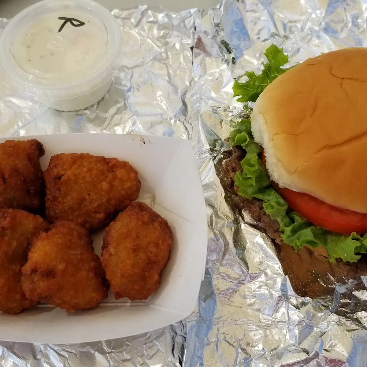 Fresh Patty Burger and Broccoli Bites