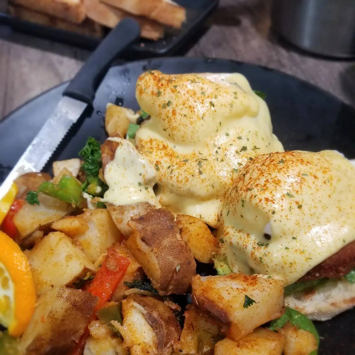 Eggs Benedict with Crab Cakes