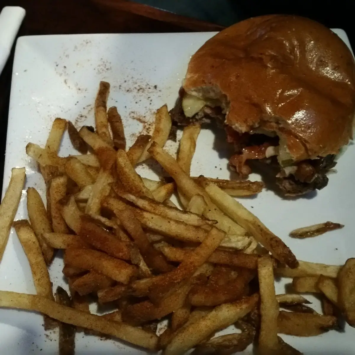 Bacon Cheeseburger and Crab Fries