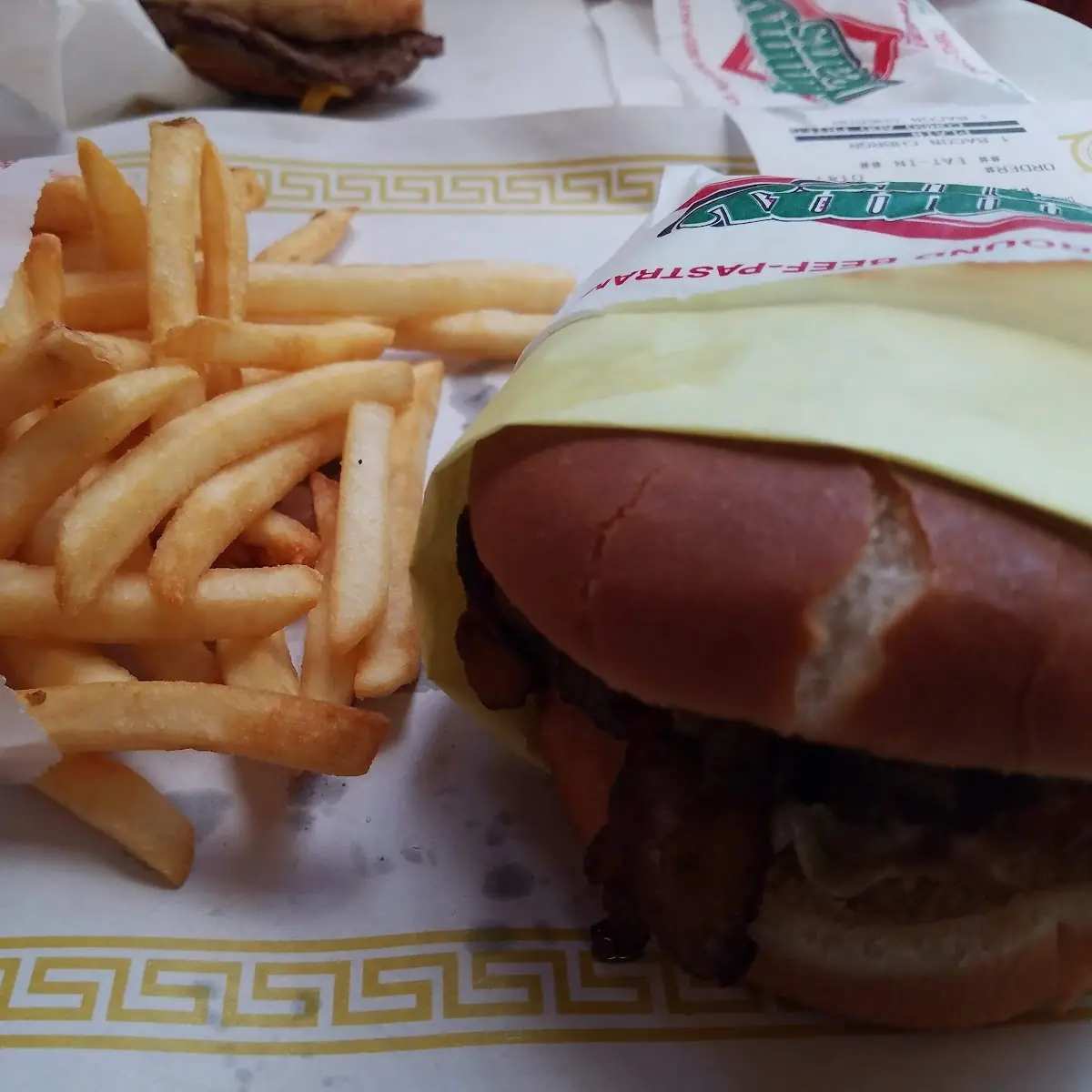 Double Bacon Cheeseburger with Fries