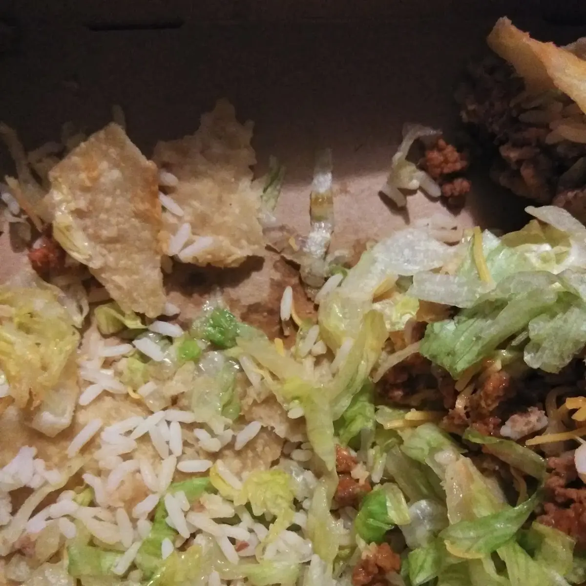 White Rice Thrown Together