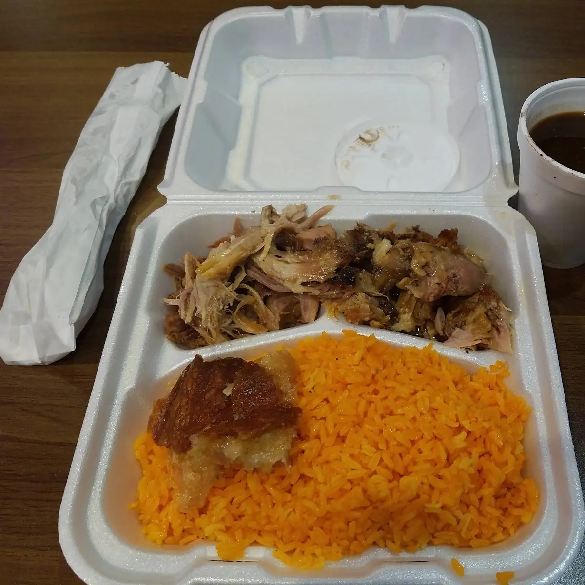 Pork Shoulder Yellow Rice & Black Beans