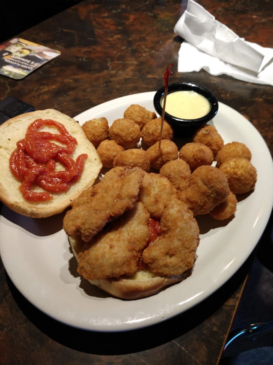 Fried Oyster Sandwich with Breaded Mushrooms