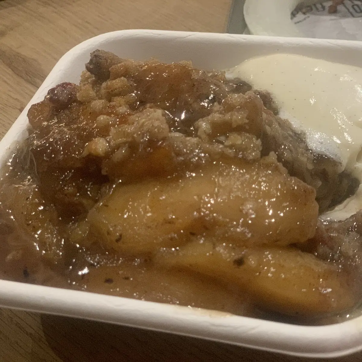 Whiskey Apple Cobbler w Chantilly Cream