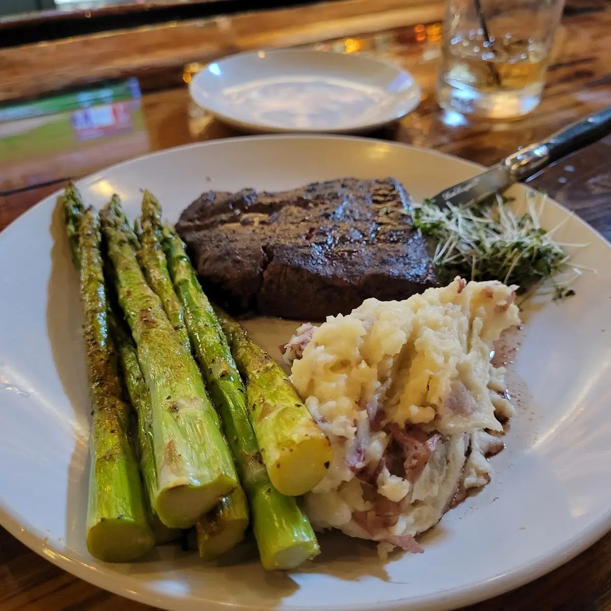 Steak Mashed Potatoes and Green Beans