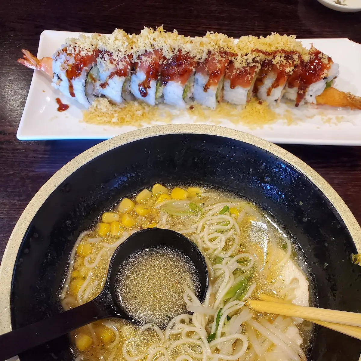 Chicken Ramen with Hot Night Roll