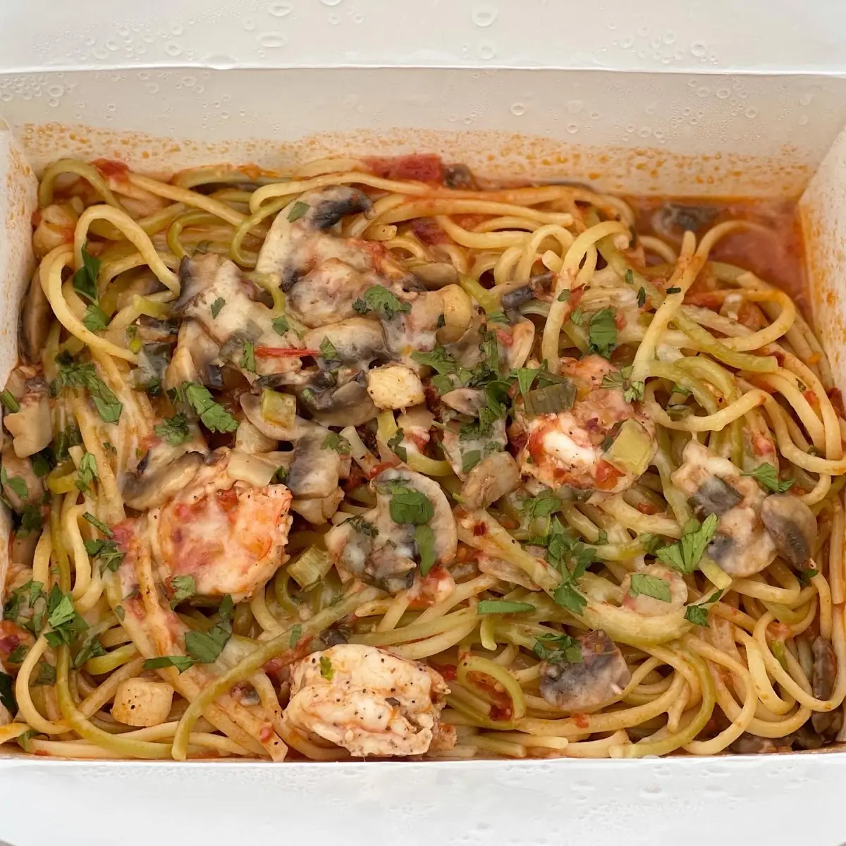 Spicy Seafood Linguine