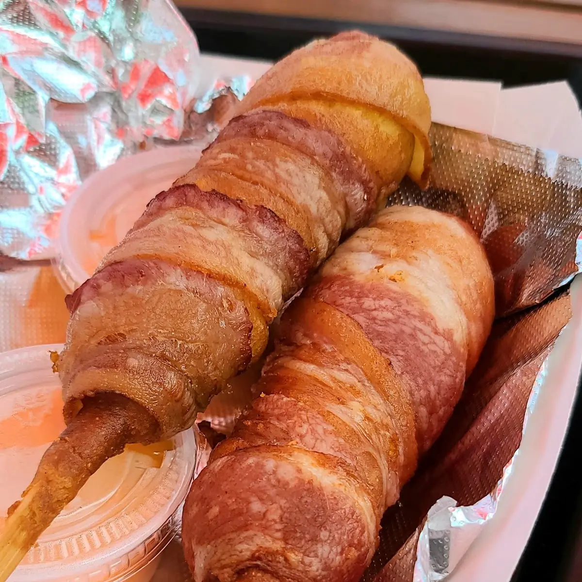 Bacon Wrapped Corn Dog