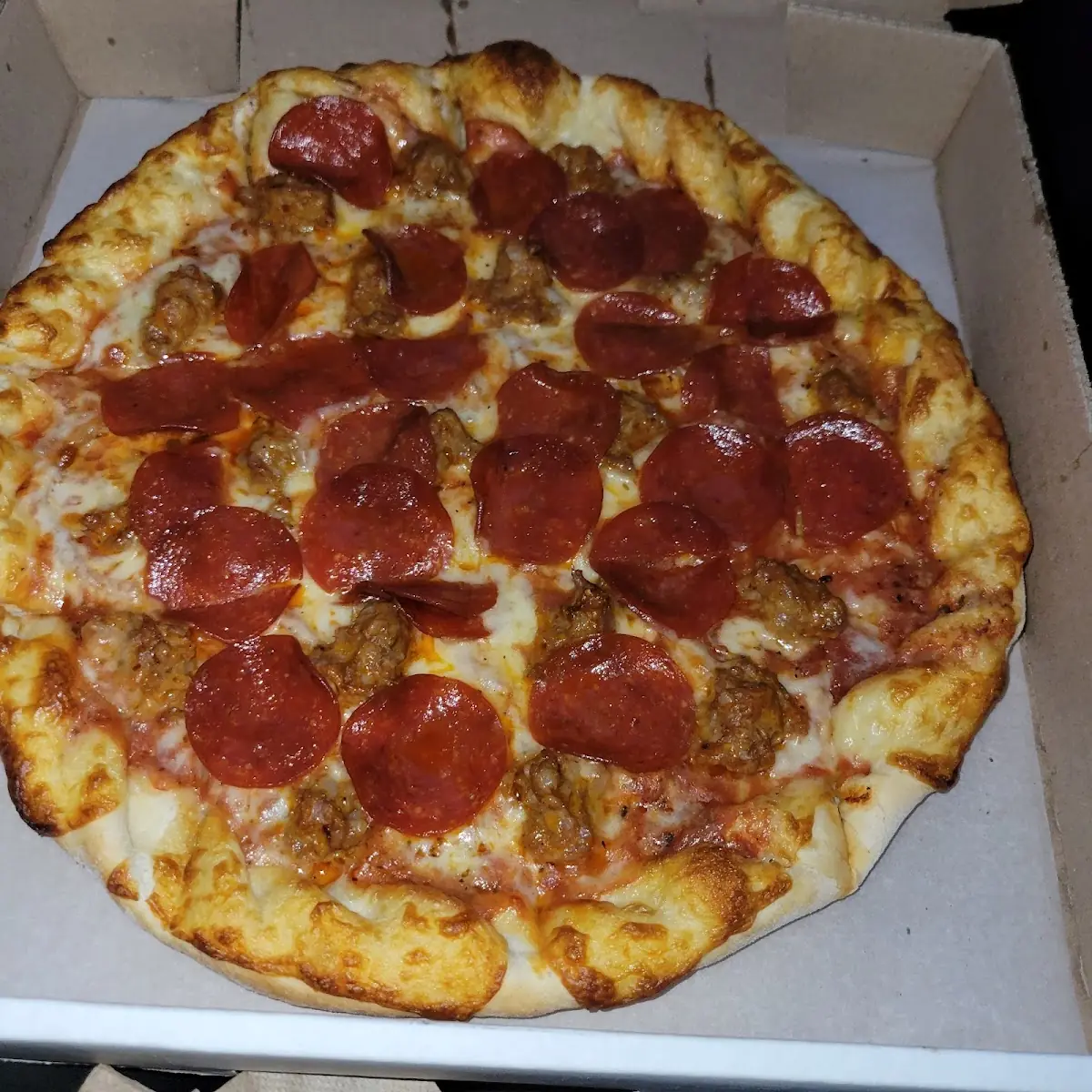 Medium Pepperoni and Italian Sausage Pizza
