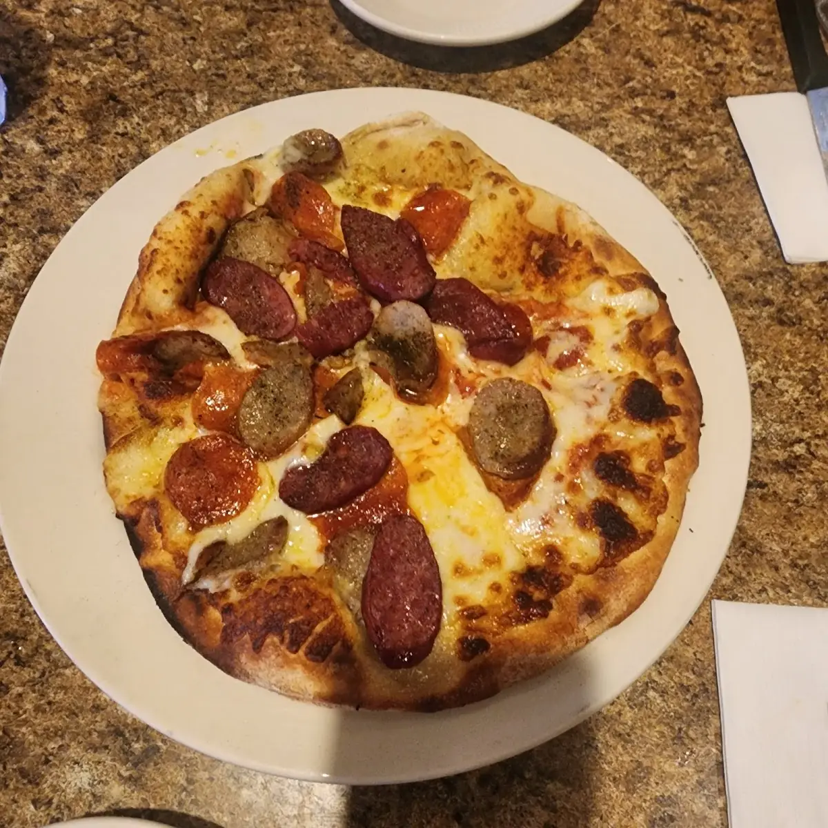 Pepperoni Pizza with Roasted Garlic Pizza