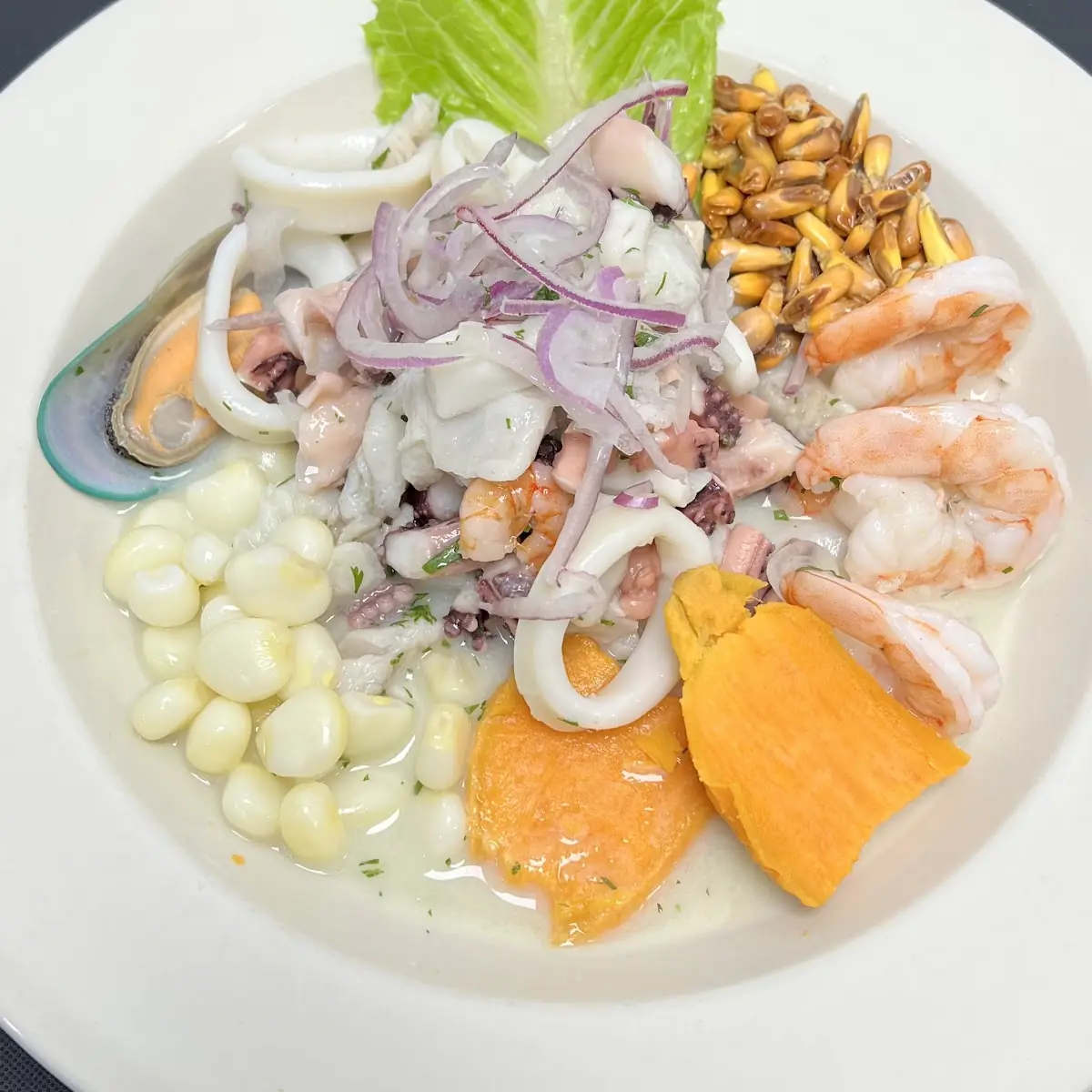 Peruvian Ceviche with Corn Sides