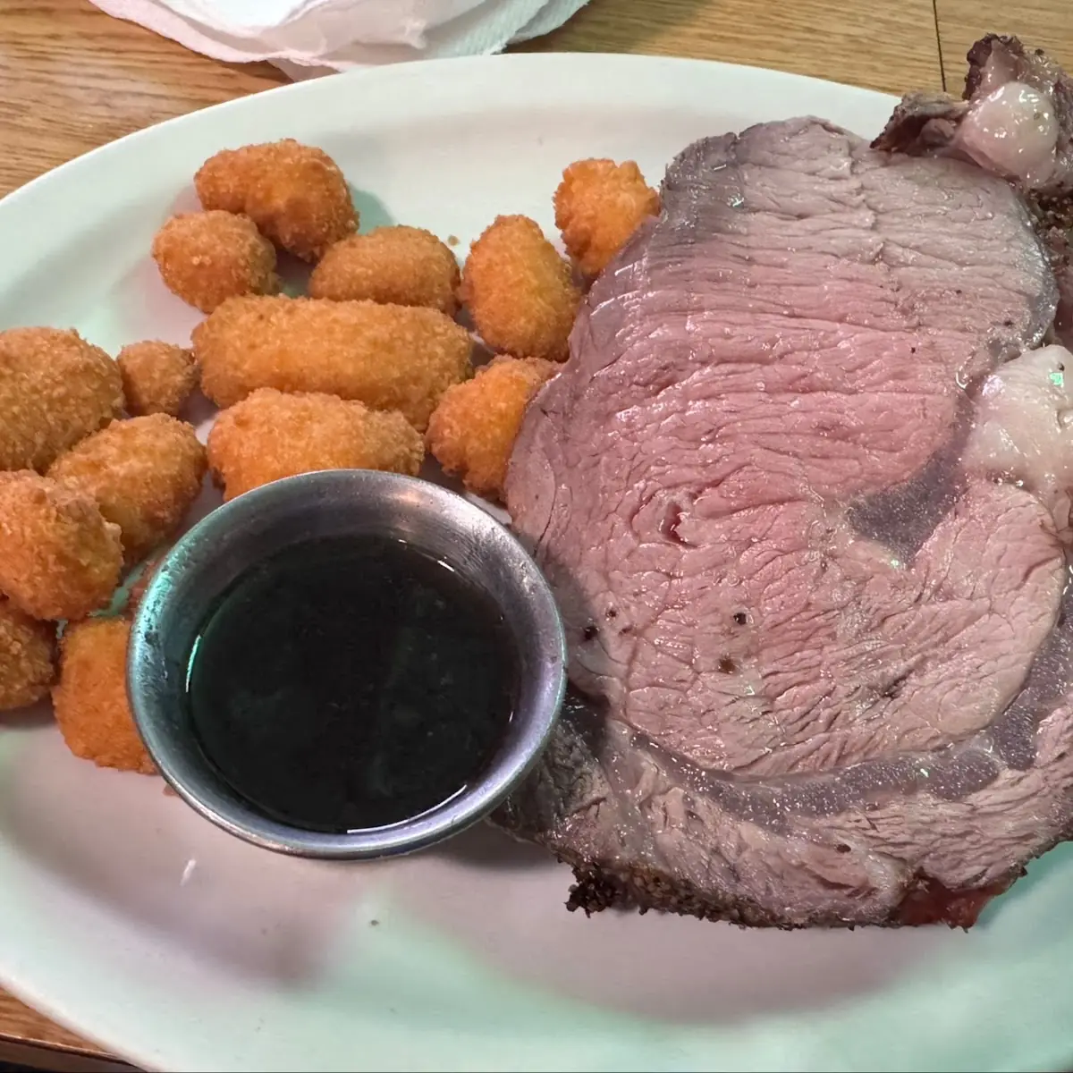 Prime Rib Dinner and Cheese Balls