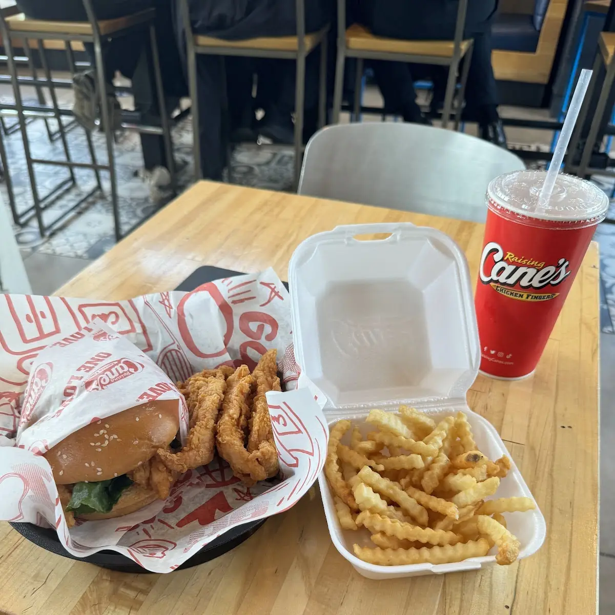 Fries with Chicken Burger