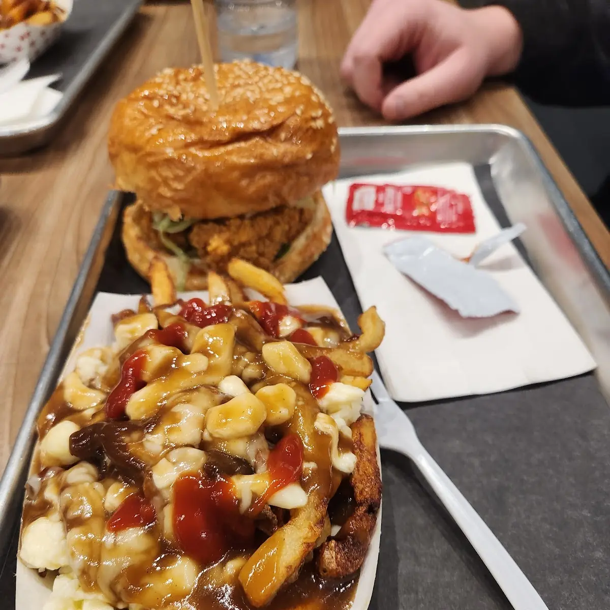 Cheese Routine and Chicken Sandwich