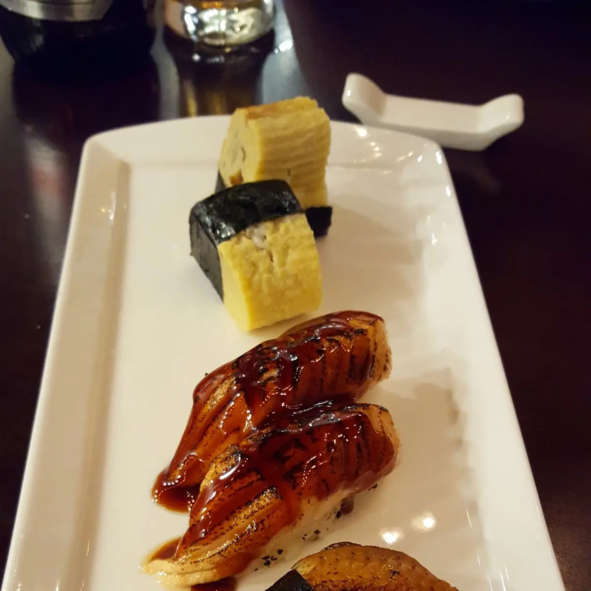 Seared Salmon Belly with Lemon Juice & Sweet Soy