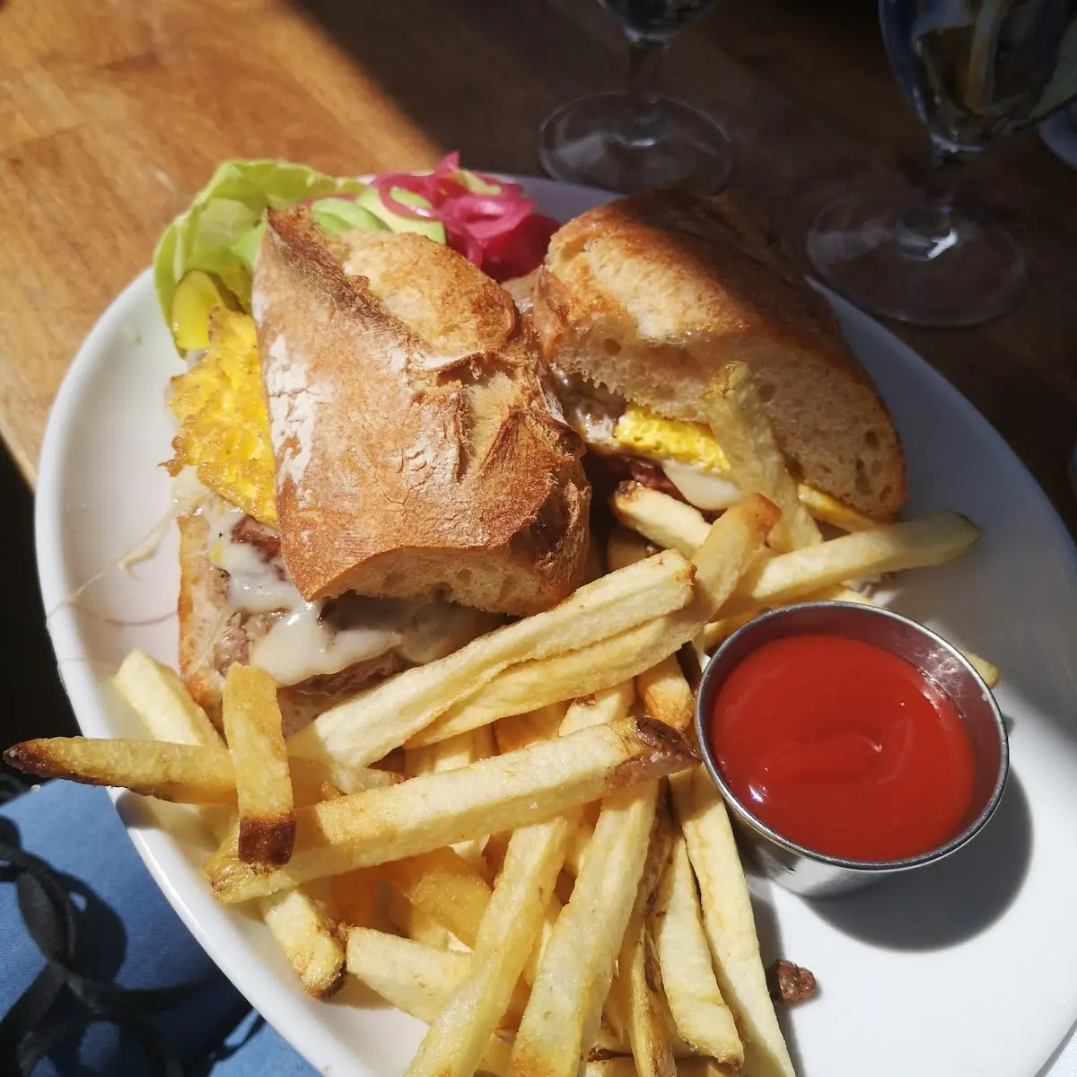 Balboa Burger on a Baguette