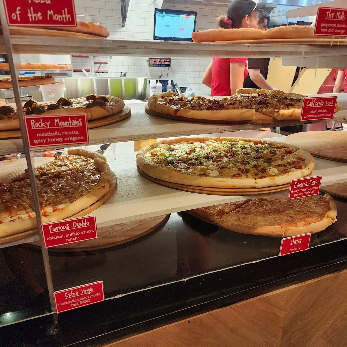 Display of Pizza Slice