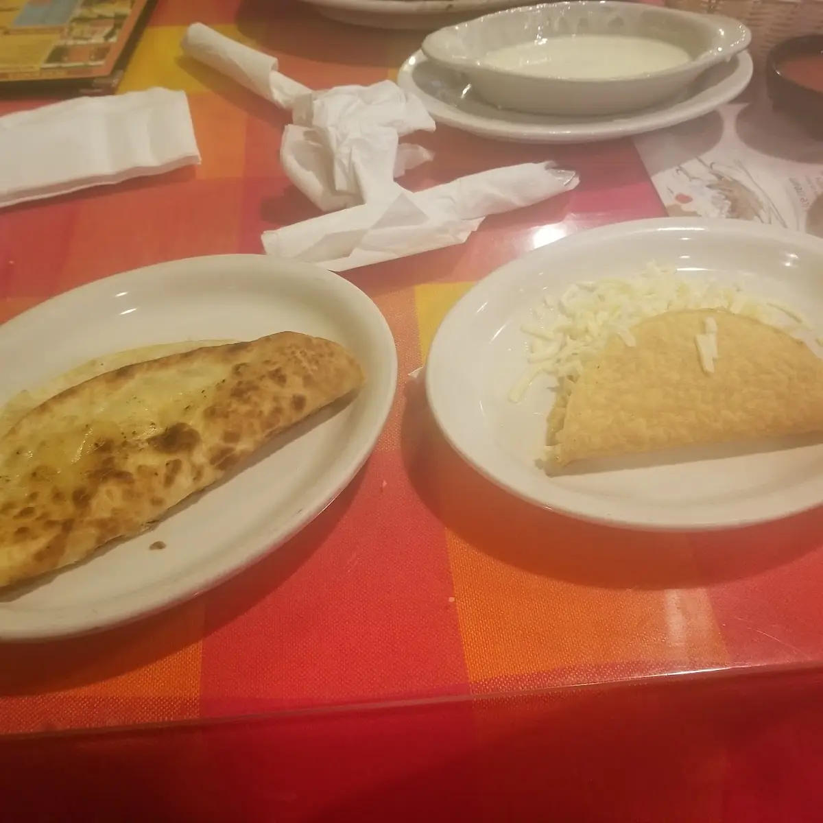 Cheese Quesadilla and Crunchy Taco