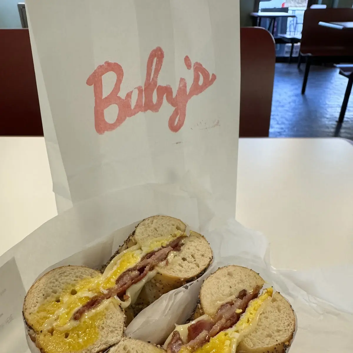 Sausage Egg and Cheese Everything Bagel