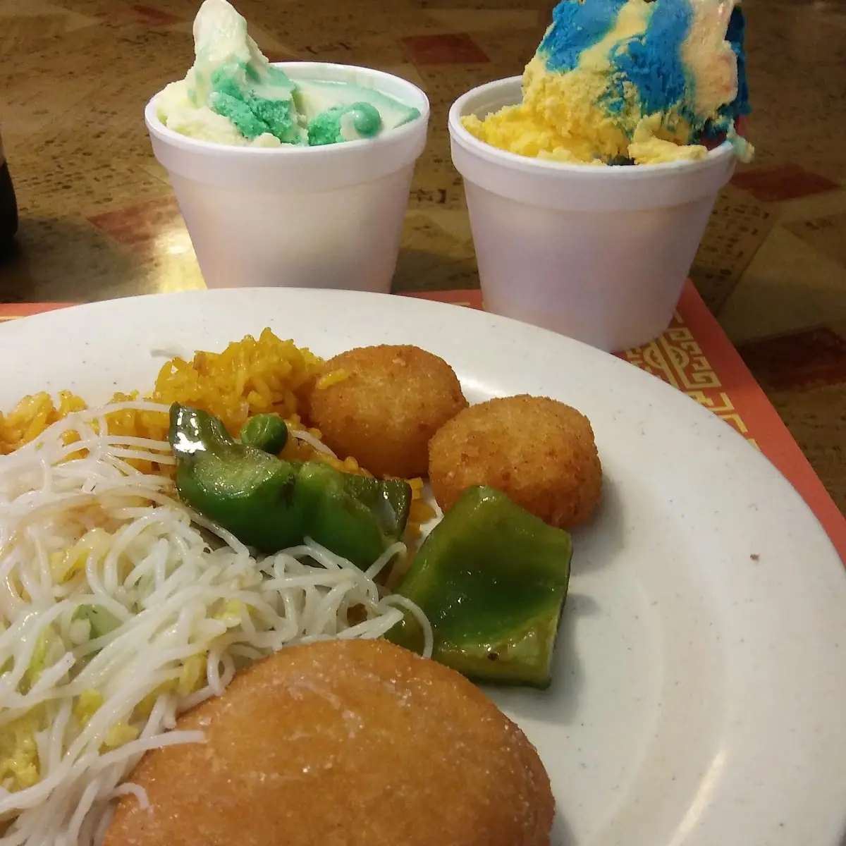 Rainbow Sherbet and Superman Ice Cream