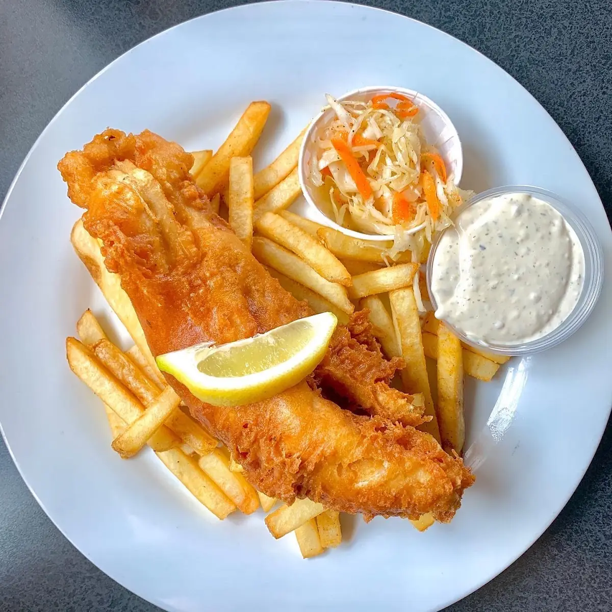 Honest Lager Fish and Chips