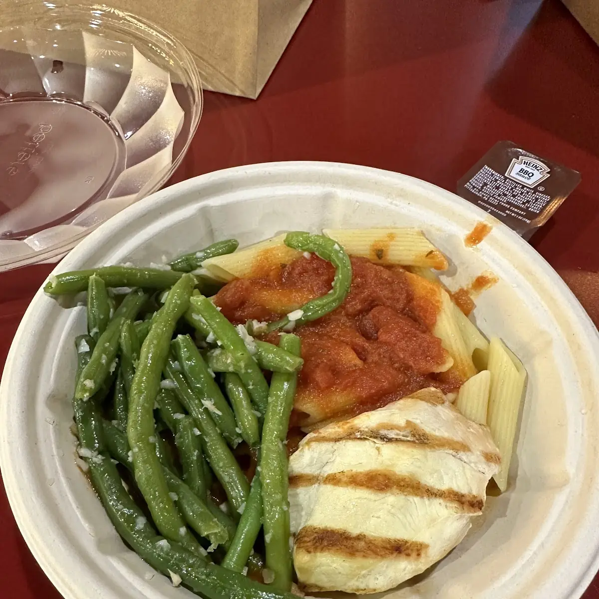 Pasta with Grilled Chicken and Green Beans