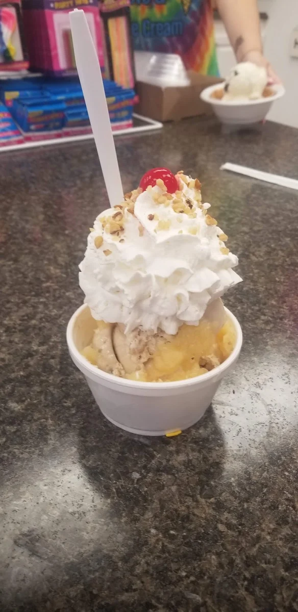 Cookie Dough Hot Fudge and Pineapple Sundae