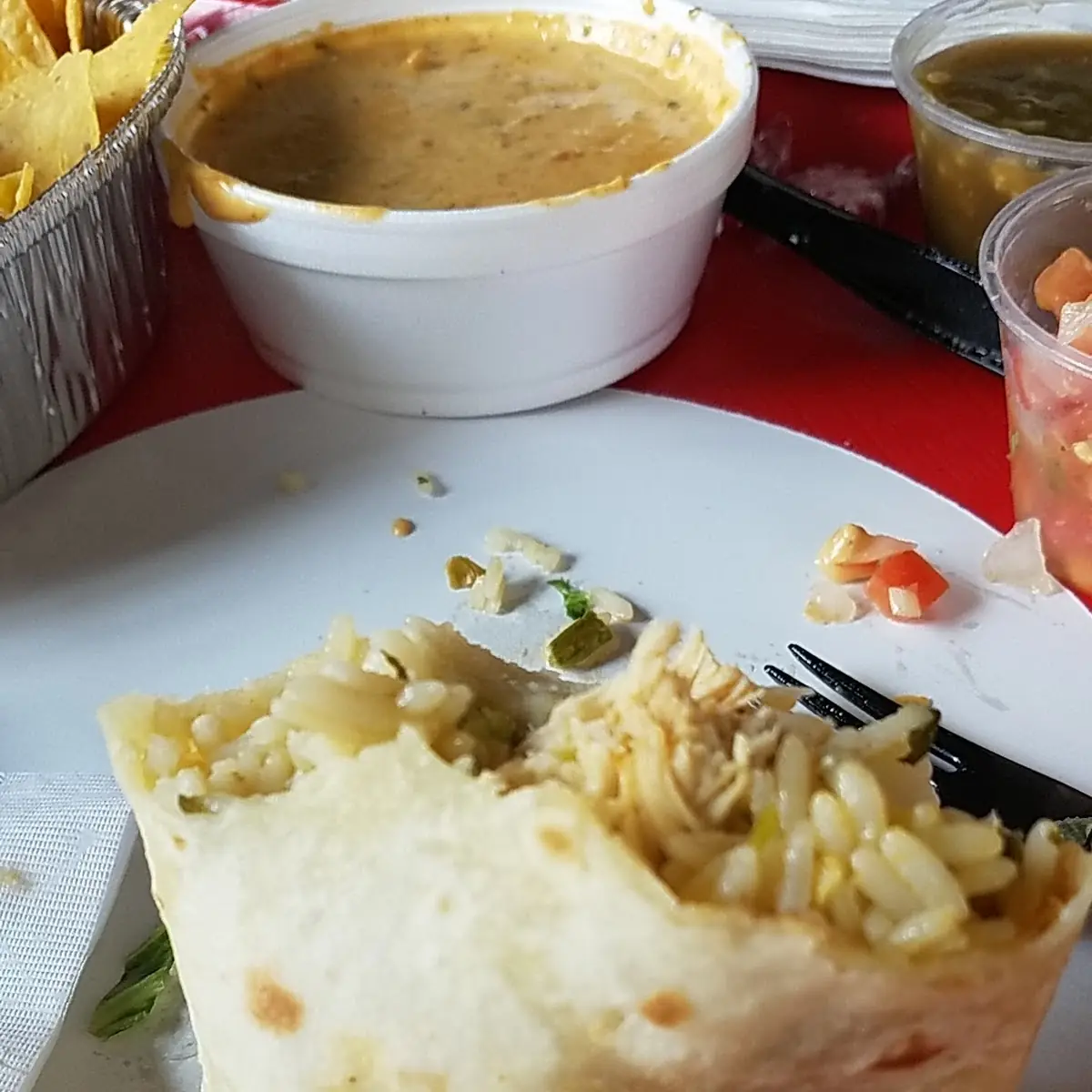 Shredded Chicken Burrito