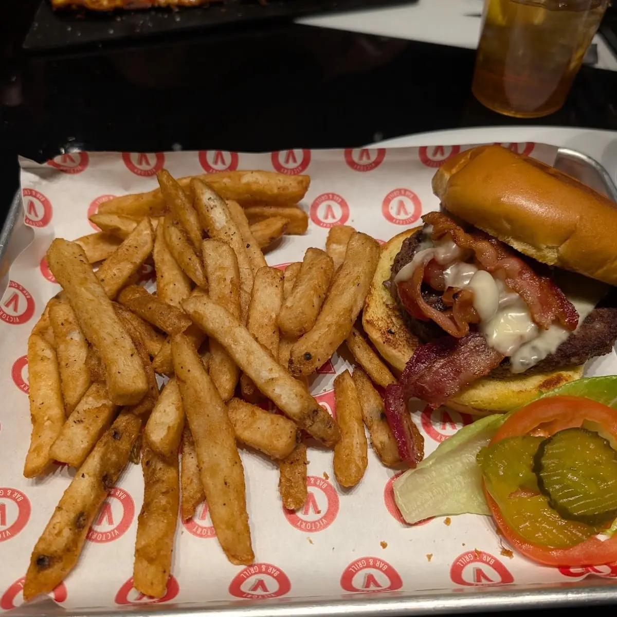 Bacon Cheeseburger and Fries