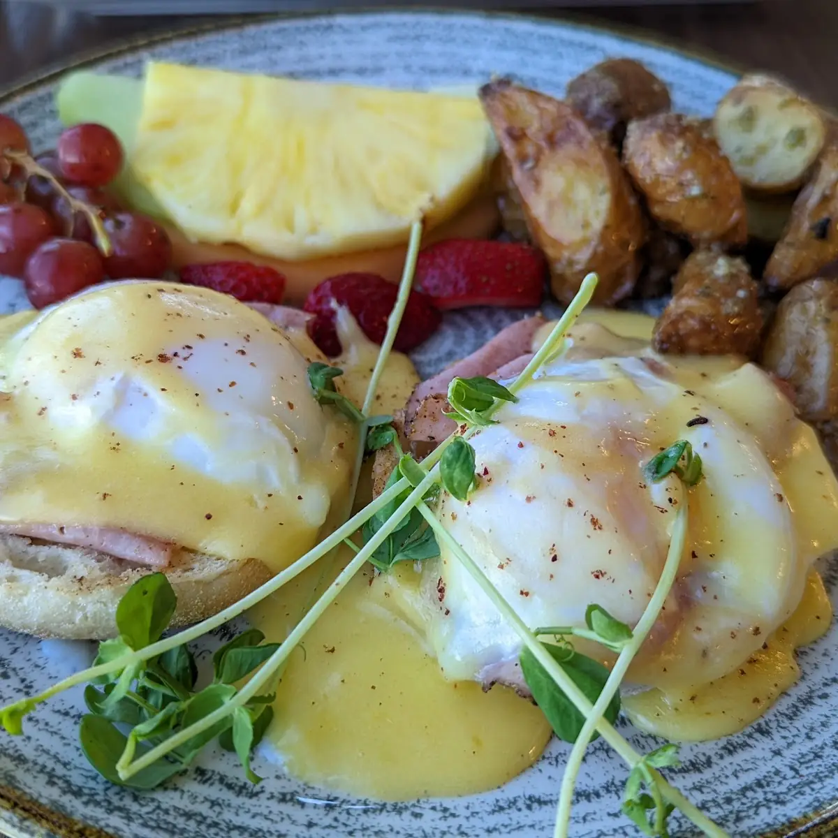 Bison Pastrami Eggs Benedict